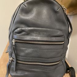 Marc Jacobs Gray Leather Backpack 