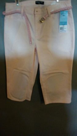 NEW WOMEN'S PINK LEE RIDERS CAPRIS