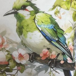 Green Bird Pillow