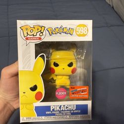Funko Pop! Pikachu 598 Flocked NYCC 2020 Con Exclusive