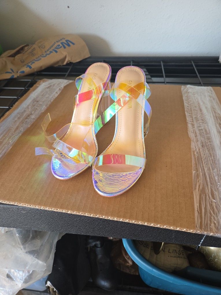 Women's Clear Heeled Shoes