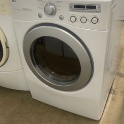 LG White Gas Dryer. Used 