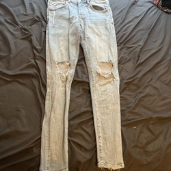 Purple Brand Washed Light Blue Skinny Jeans 