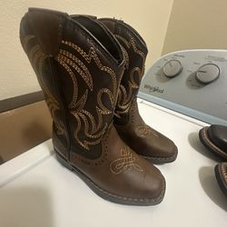 Kids Western Boots And Belt 