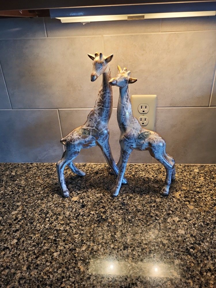 Maddux of California Porcelain Giraffe Statues