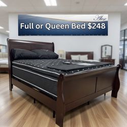 🔥 UNBEATABLE BED DEAL! 🔥 🛏 Full or Queen Bed Frame – Just $248!