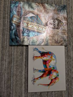 Wall Art Pieces – Buddha & Vibrant Elephant