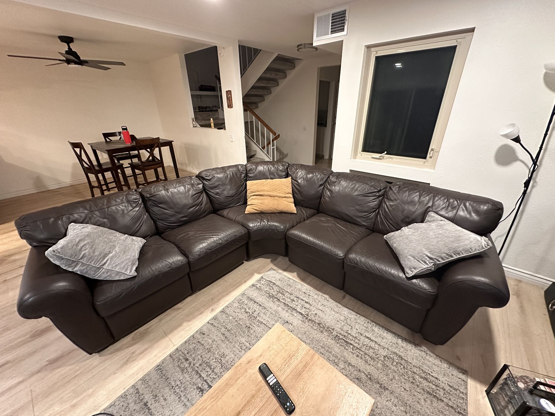 Brown Leather Couch