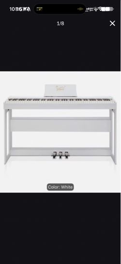 88 Keys Full Weighted Keyboards Digital Piano with Furniture Stand, Power Adapter, Triple Pedals, Headphone, for All Experience Levels White
