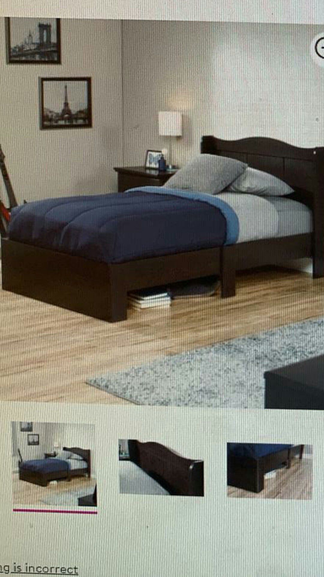 Sauder Storybook Twin mate bed. Jamocha Wood Finish! Does not include matress! Serious buyers only!