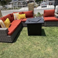 Brand New Patio Outdoor Furniture Set With Fire Pit 