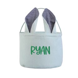 Custom Bunny Ears Embroidered Easter Baskets