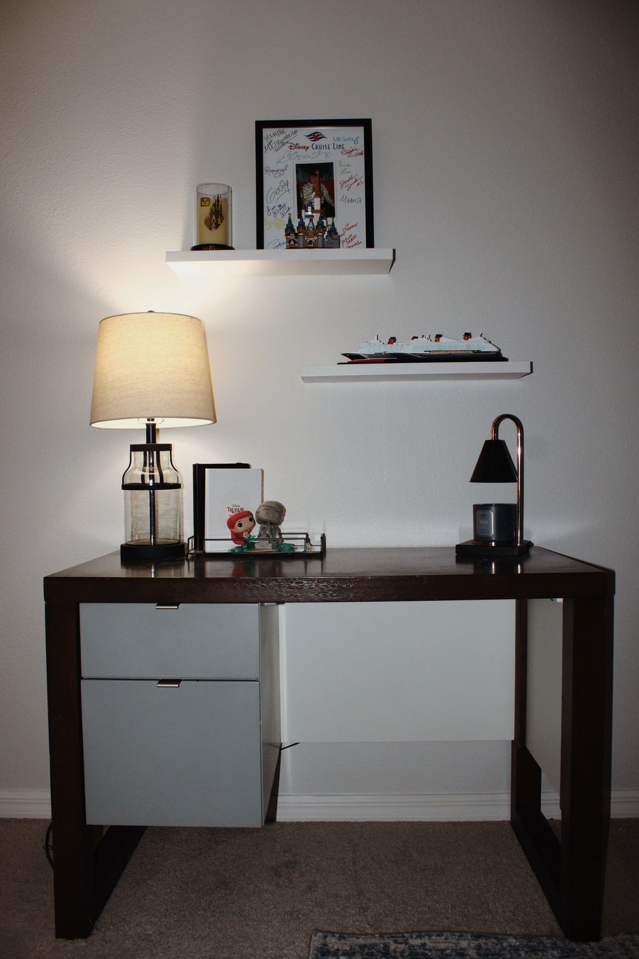 Modern Wood Desk with Storage Drawers