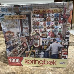 NIB Springbok The Melody Shop 1000 Piece Jigsaw Puzzle Springbok