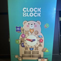 Kids Wooden Puzzle Toy Clock