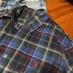 Ralph Lauren Polo Men’s Size Medium Long Sleeve Button Down Dress Plaid Shirt 