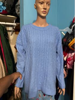 Women’s hippie rose juniors cable knit crew neck tunic sweater size XL