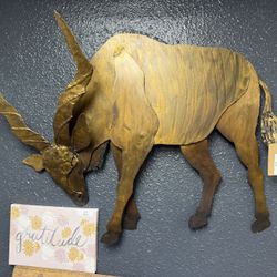 Steel Greater Kudo Wall Art / Escultura de Metal Kudo Grande