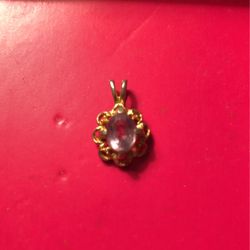 Lilac Pendant on Gold