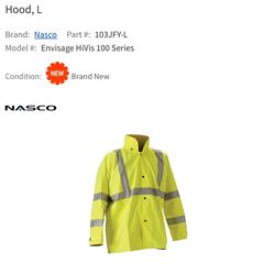 NASCO. SAFETY RAIN  GEAR WITH HOODIE