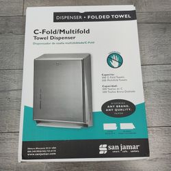 San Jamar 500 C-Fold Multi-Fold Commercial Paper Towel Dispenser In Stainless Steel