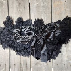 Girls Fluffy Petti Skirt, Size: M (2T-4T) Tutu Skirt, Birthday/Dance Skirt, Color: Black