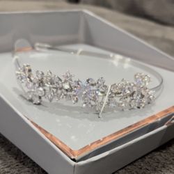 Tiara Headband With Cubic Zirconia 