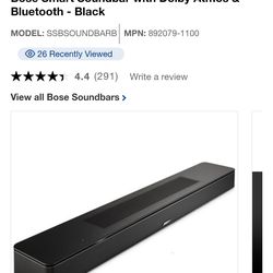 Bose smart soundbar