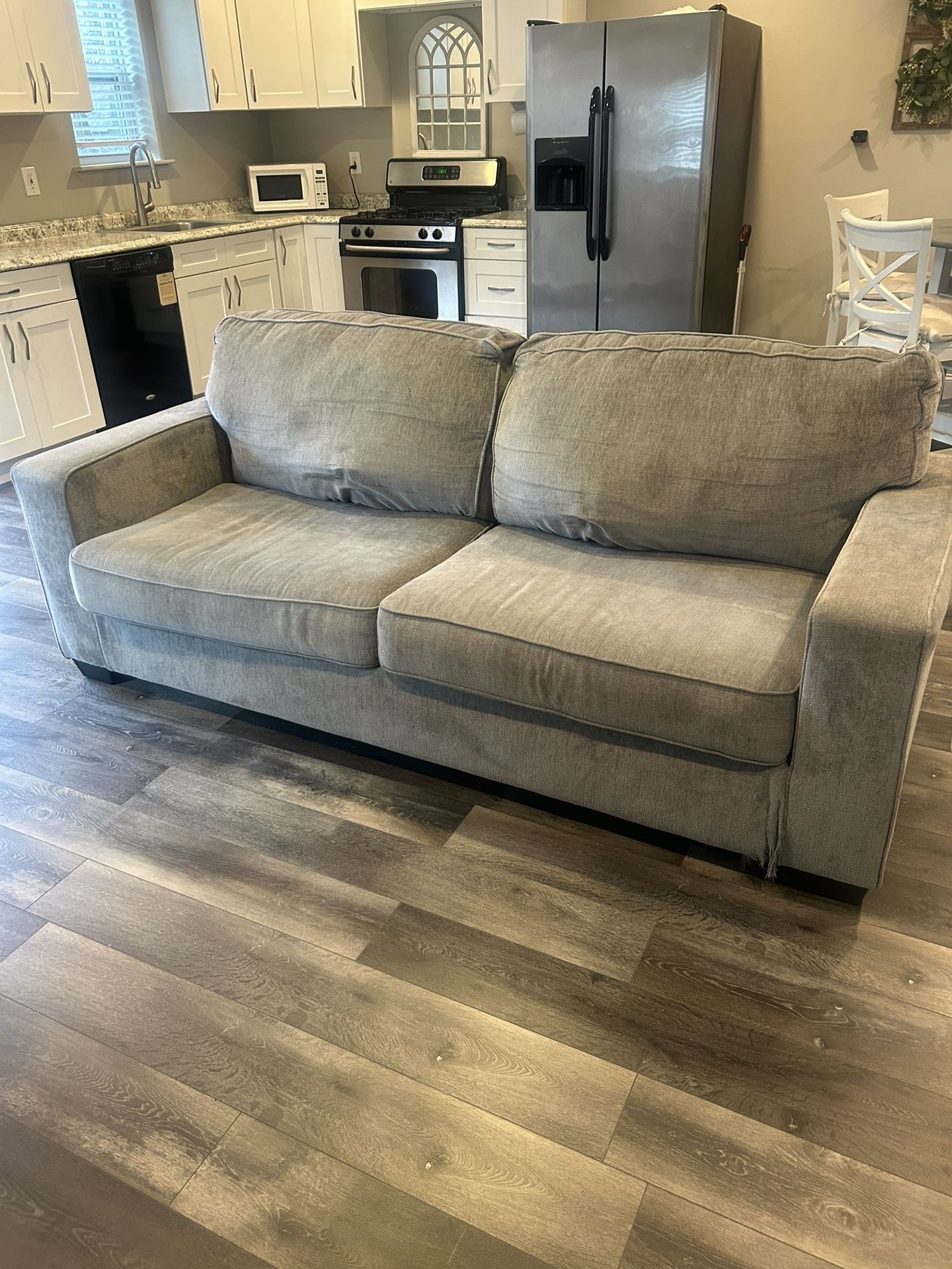Grey Fabric Pullout Couch
