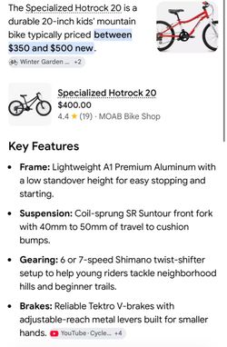 Specialized kids mtn bike