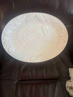 Vintage ceramic turkey platter