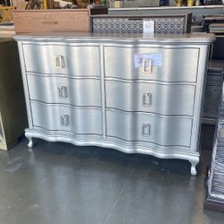 Silver Vintage Glam Dresser - OPEN BOX SPECIAL