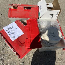 Garage Sale @ 4190 Brown road, Oakley Etched Glass, 4 Boxes All $40