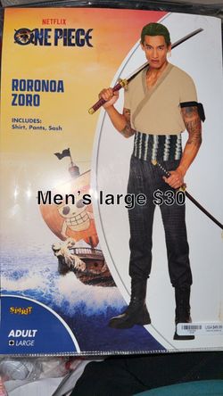 One Piece Roronoa Zoro Adult Costume Large