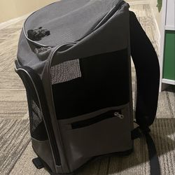Gray Pet Carrier Backpack