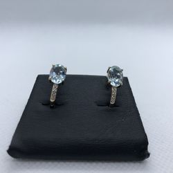 Earrings Women (Silver and Topaz )
