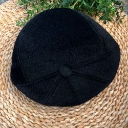 FLAT CAP ADULTS PPANEL. Black 
