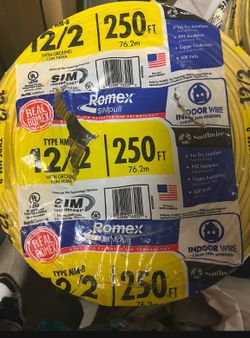 Romex 12-2.  250ft.   $120 each one