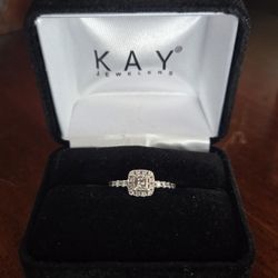 Size 4.5 Princess Cut Engagement Ring 