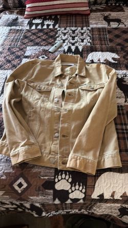 Tan Calvin Klein denim jacket