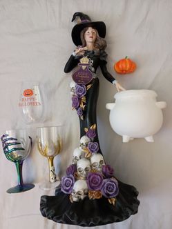 Eerie Charm Witch Figurine Halloween Decoration