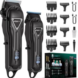 Electric Hair Clippers for Men, Cordless Clipper and Trimmer Set, Clippers for Hair Cutting Kit with