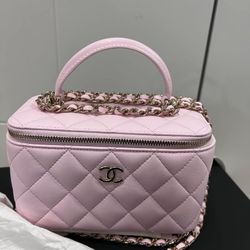 CHANEL PINK VANITY TOP HANDLE ***Read Description**