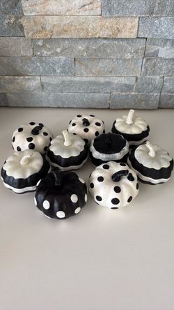 Black and white pumpkins