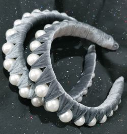 Headbands gray with a fancy pearlstones💫