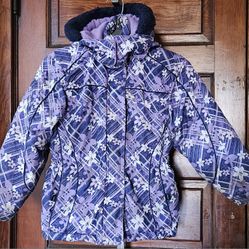 Tripple Star,  7/8, Purple Geometric Pattern, Bomber