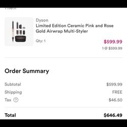 DYSON AIR WRAP (OWNED LESS THAN ONE YEAR)