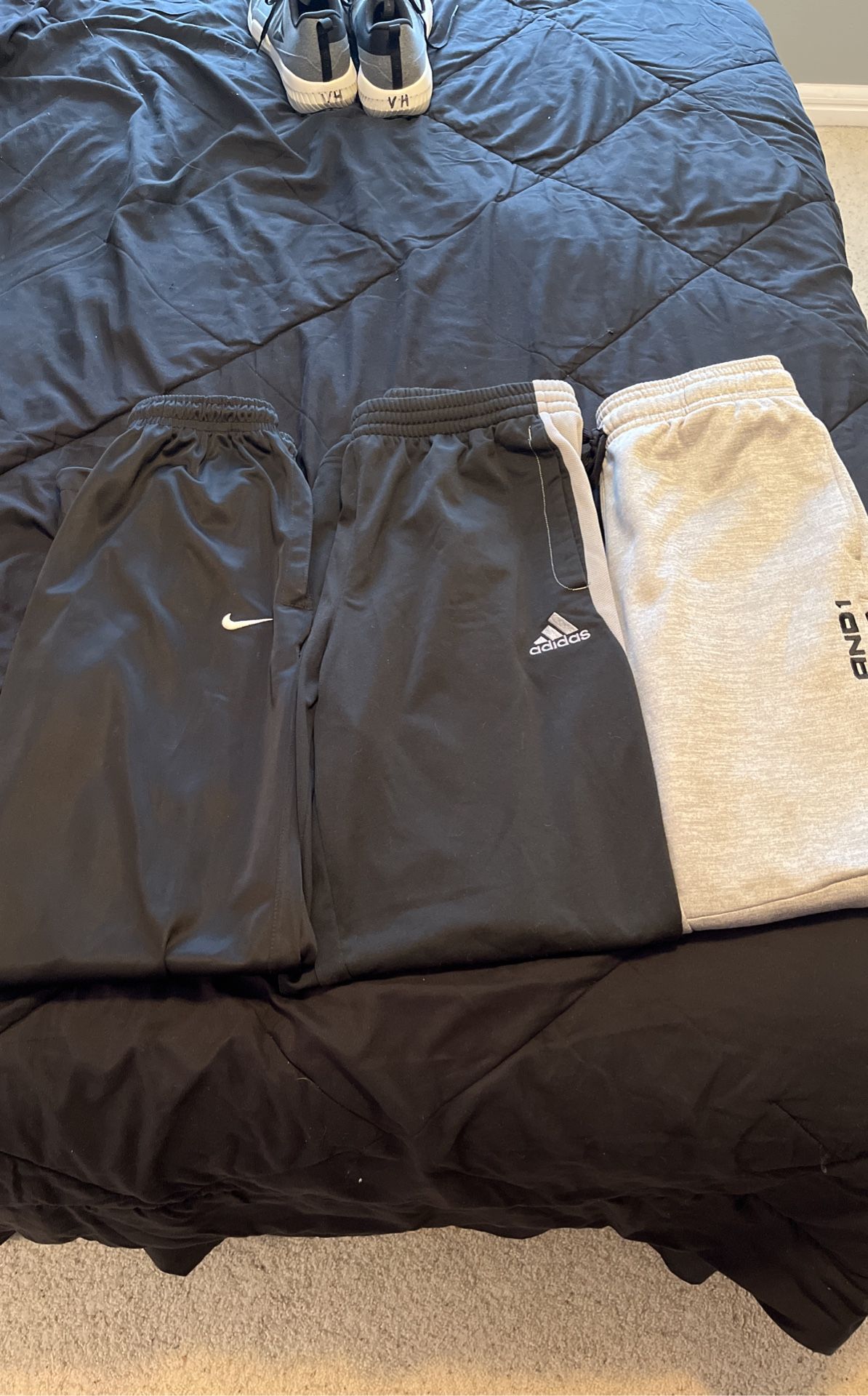 3 Pair Sweats Adidas’s, Nike, And 1 Large & Medium