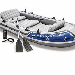 Brand new intex 5 person inflatable boat