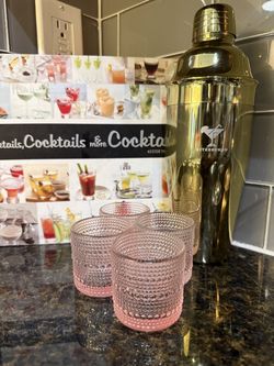 18-Piece Complete Barware & Glassware Set + Cocktail Recipe Book